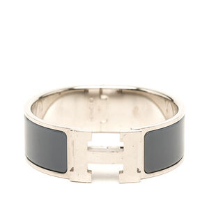 Pre-Loved Hermes Wide Enamel Clic Clac H Bracelet PM